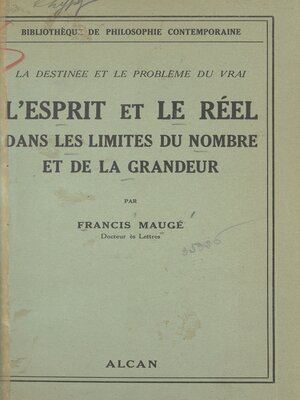 cover image of La destinée et le problème du vrai
